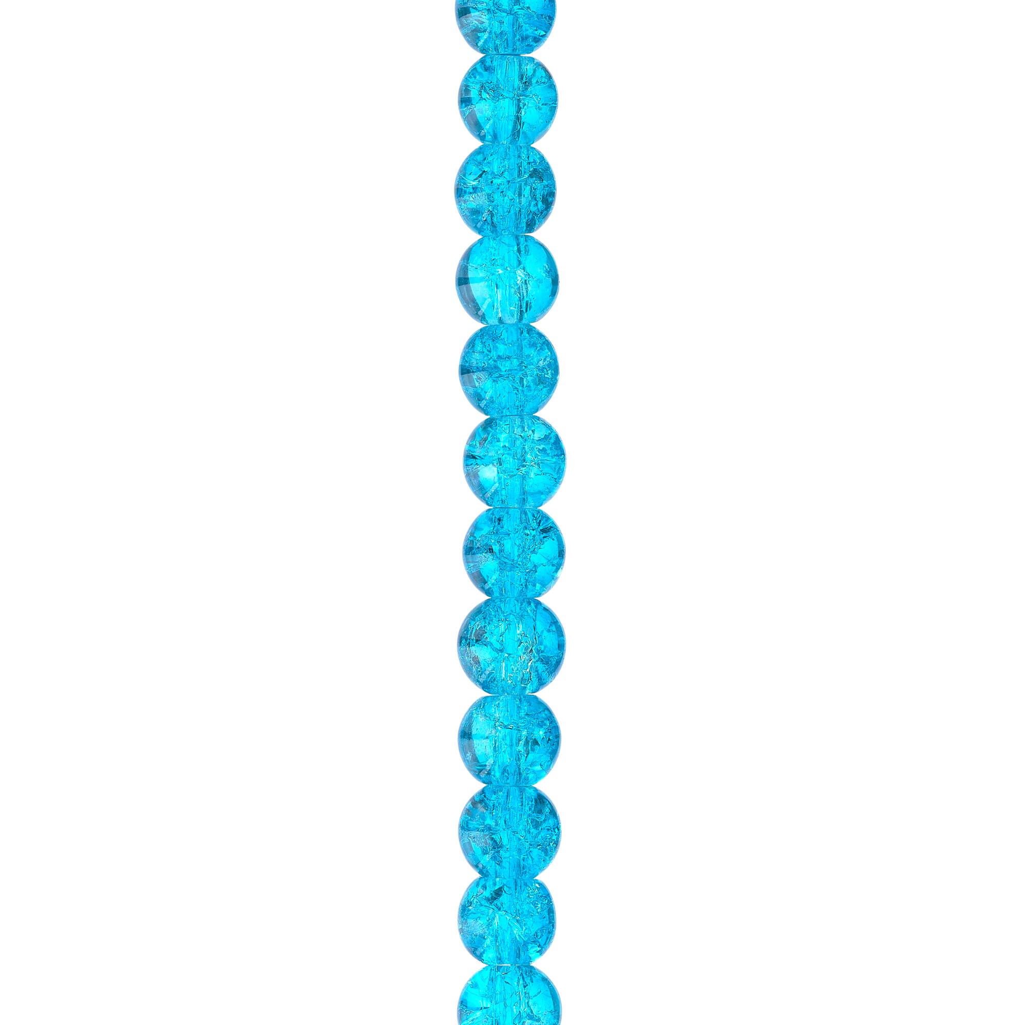 Blue Crackled Quartz Round Beads, 8mm by Bead Landing™